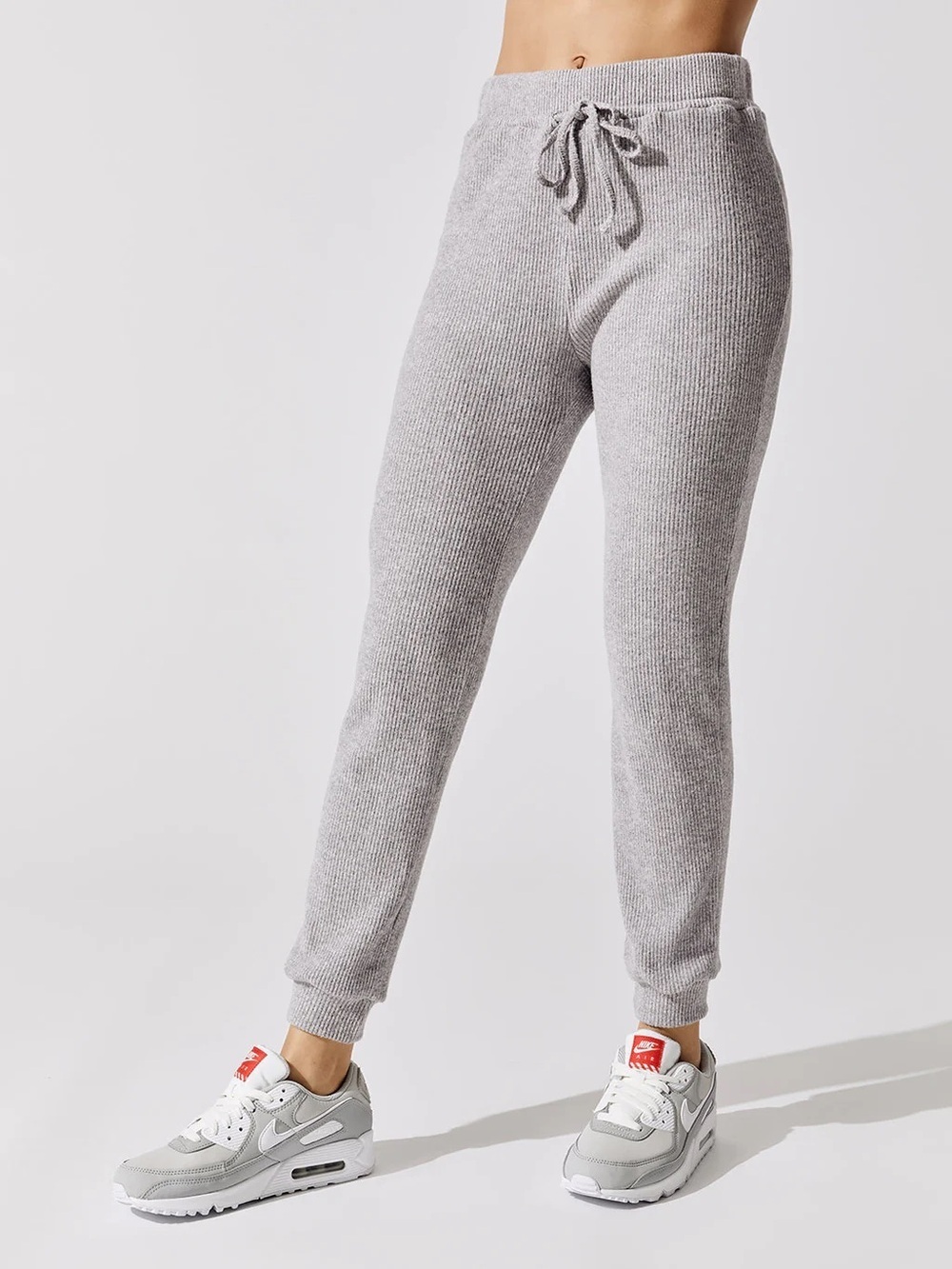 Carbon38 Brushed Ribbed Slim Jogger Knit Sweatpants Lounge Size S Yoga Sporty